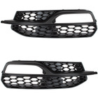 Audi A3 8V S-LINE 12-16 Z HALOGENAMI atrapka kratka w zderzak CZARNA lewa + prawa 2 szt. KPL