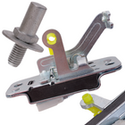 Peugeot BOXER 2006- zamek GÓRNY drzwi bocznych przesuwnych + bolec KPL