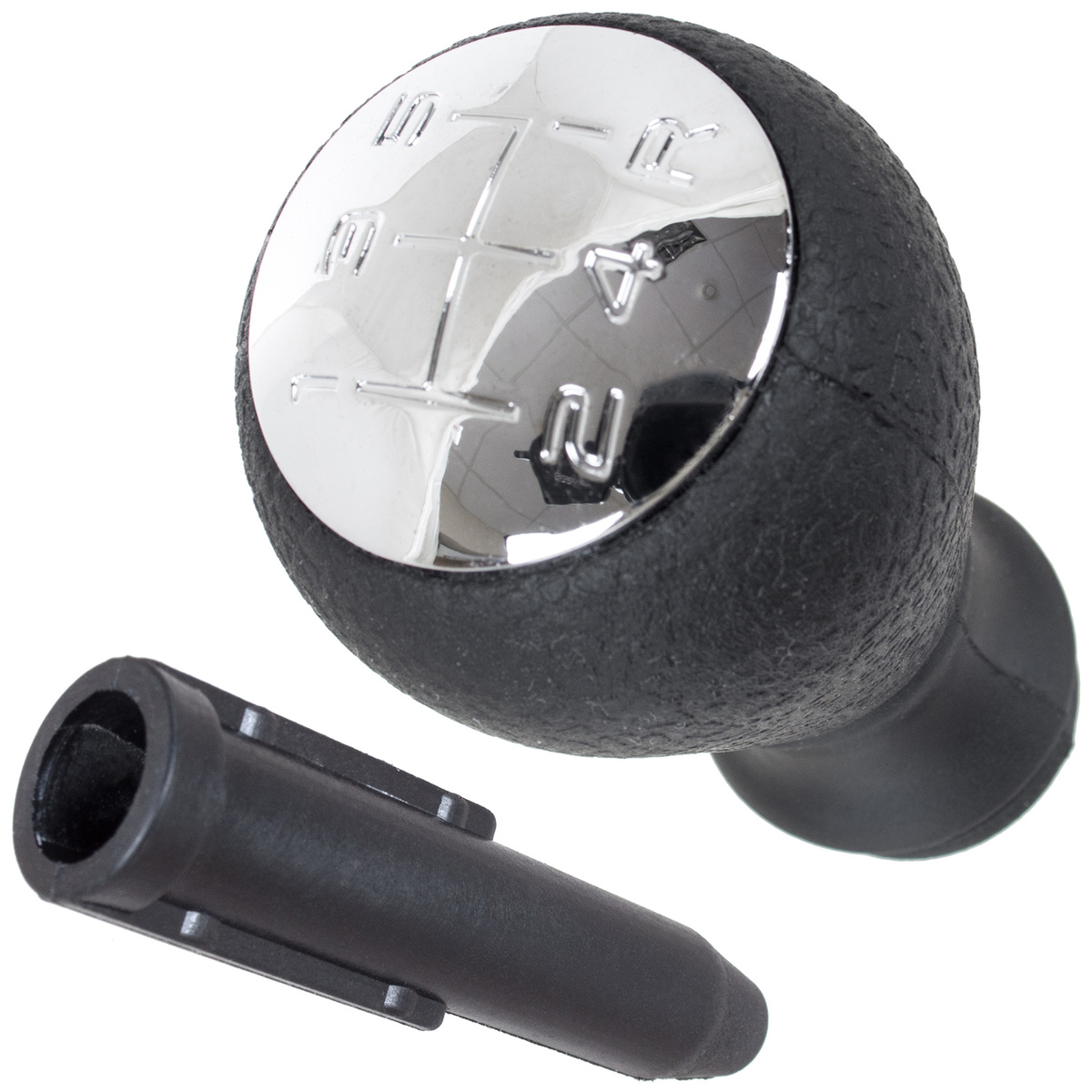 Peugeot 207 gałka zmiany biegów SCHEMAT CHROM + adapter / przejściówka dźwigni drążka gałki zmiany biegów 2 szt. KPL