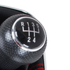 VW Golf IV 97-03 gałka zmiany biegów + mieszek z CZERWONĄ nitką i ramką CHROM 5 BIEGÓW OTWÓR 12MM
